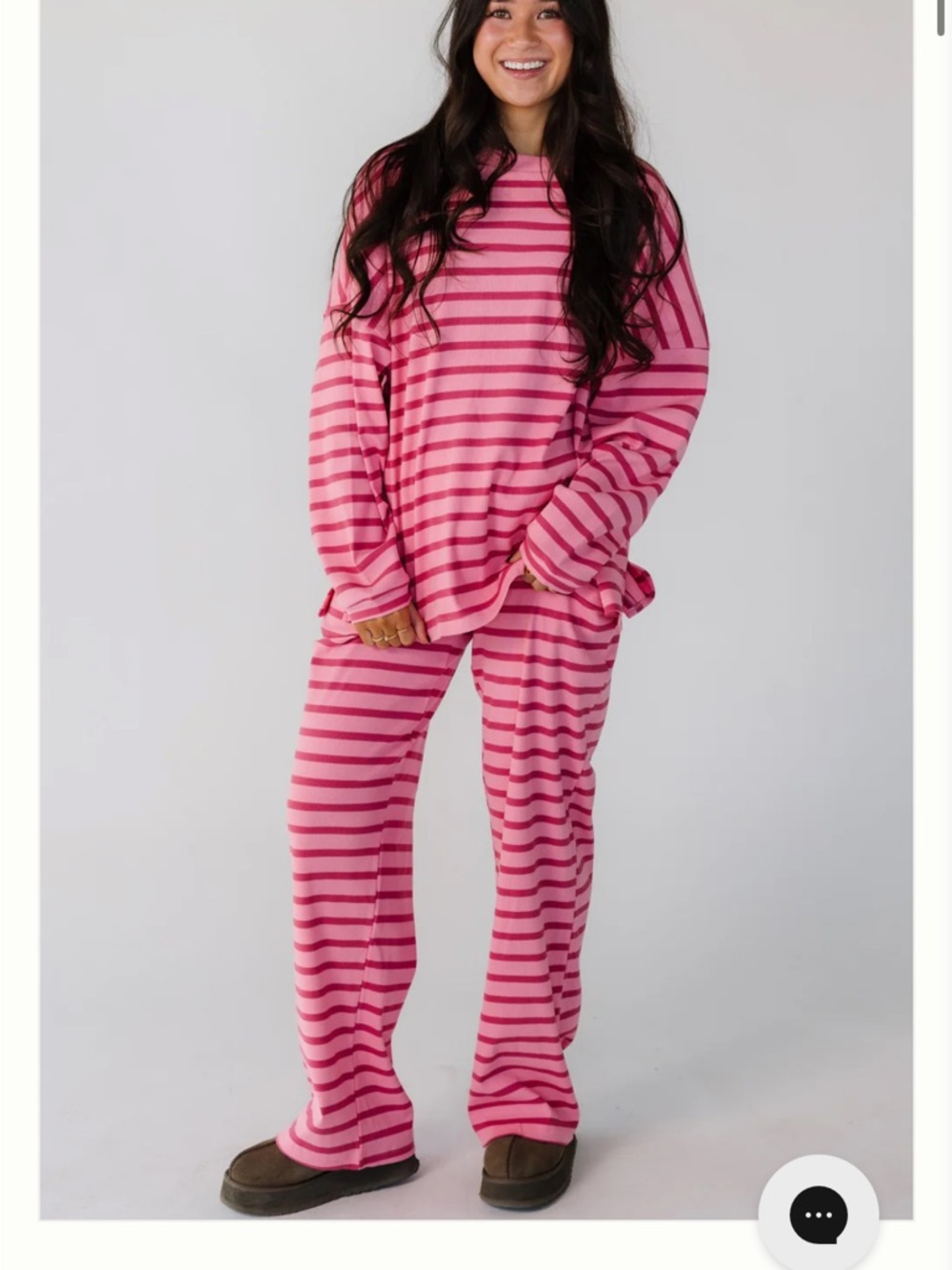 Called to surf pink striped set
